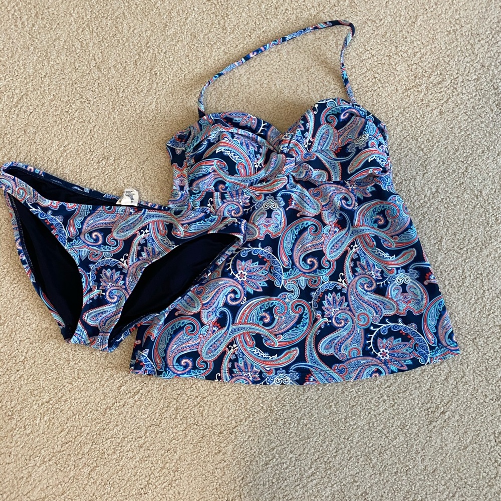 Paisley Tankini - Bottom - Size S / Top size M